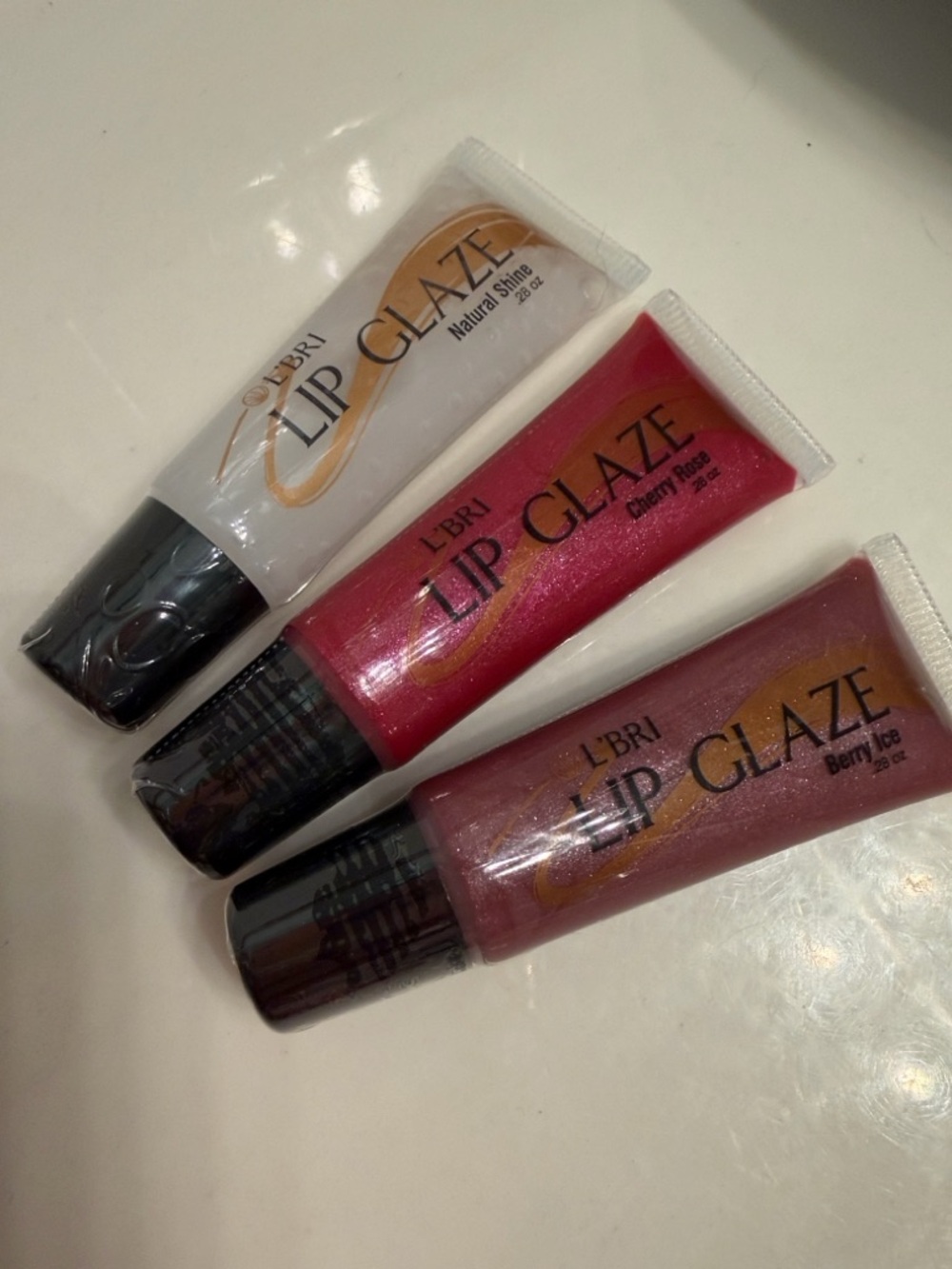 L'BRI Lip Glaze - Natural Shine, Cherry Rose, Berry Ice- pick one